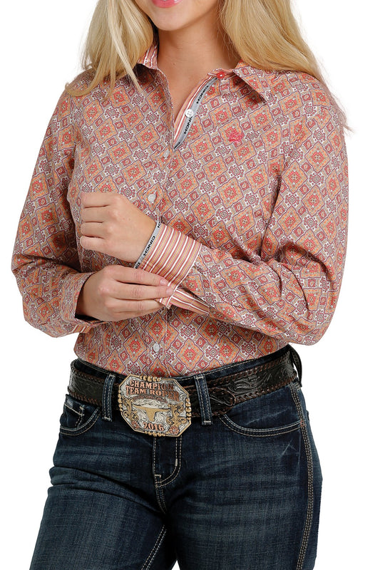 Cinch Ladies Button Down Front Western L/S Shirt - MSW9165019