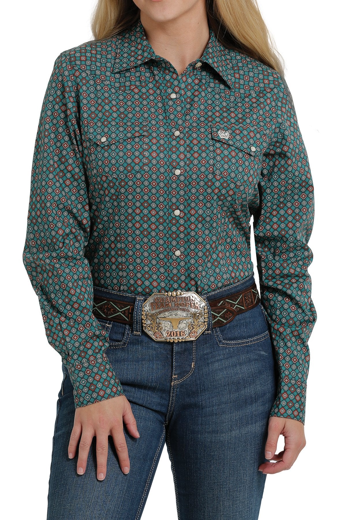 Cinch Ladies Snap Front Multi Western L/S Shirt - MSW9201027 - On Sale