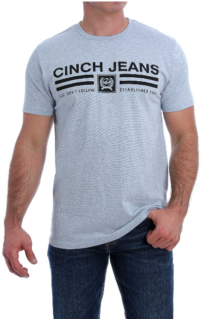 Cinch Mens Light Grey T Shirt