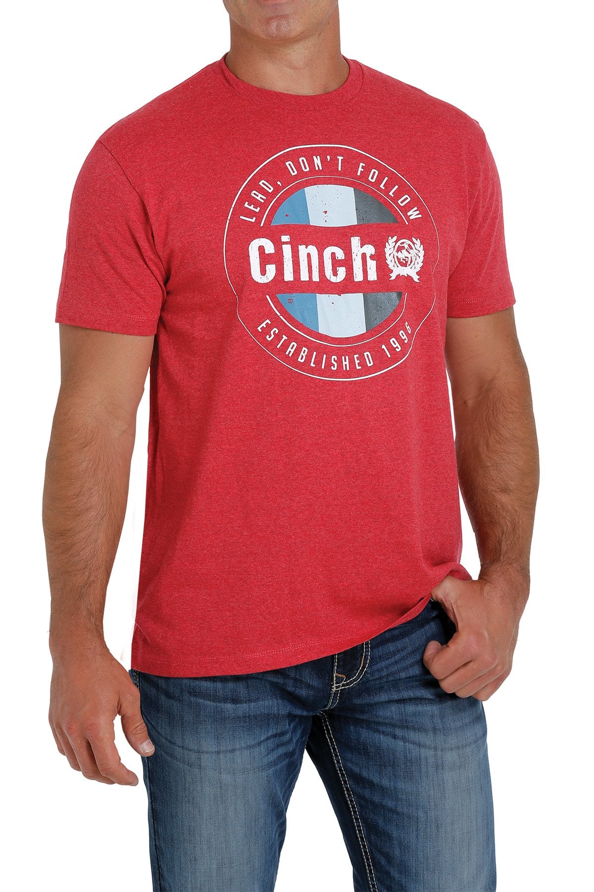 Cinch Mens Crew Neck Logo T Shirt - MTT1690442