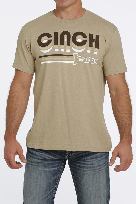 Cinch Mens Jeans Tee - Heather Khaki - MTT1690505