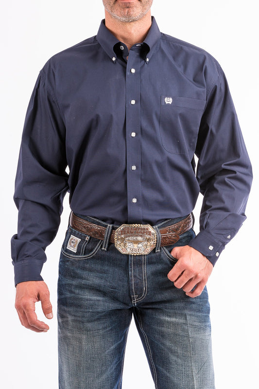 Cinch Mens Navy L/S Shirt
