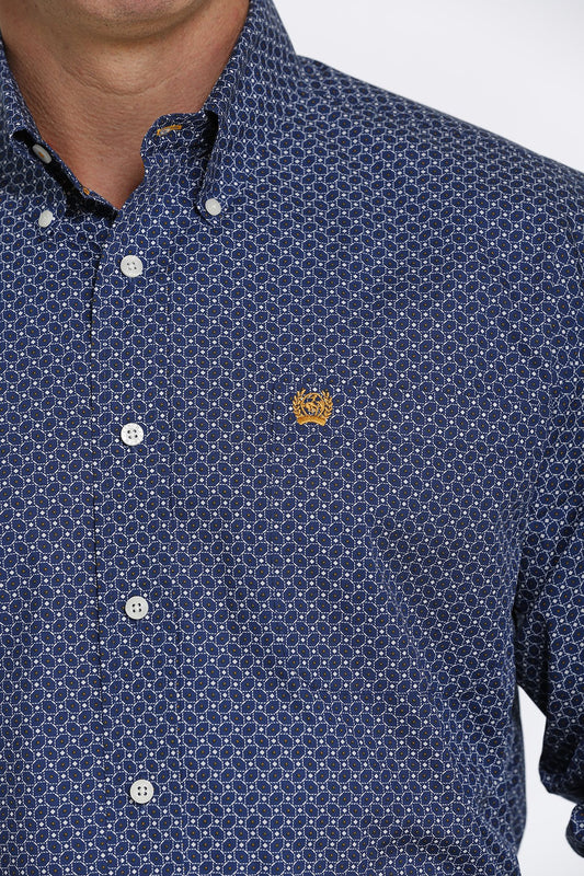 Cinch Mens Geometric Print L/S Shirt - MTW1105447