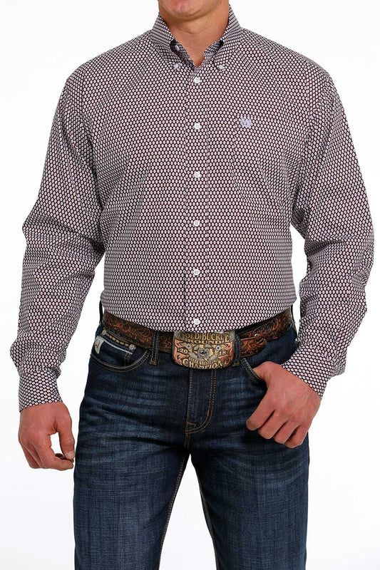 Cinch Mens Geometric Print L/S Shirt - MTW1105482