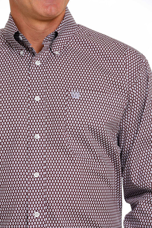 Cinch Mens Geometric Print L/S Shirt - MTW1105482