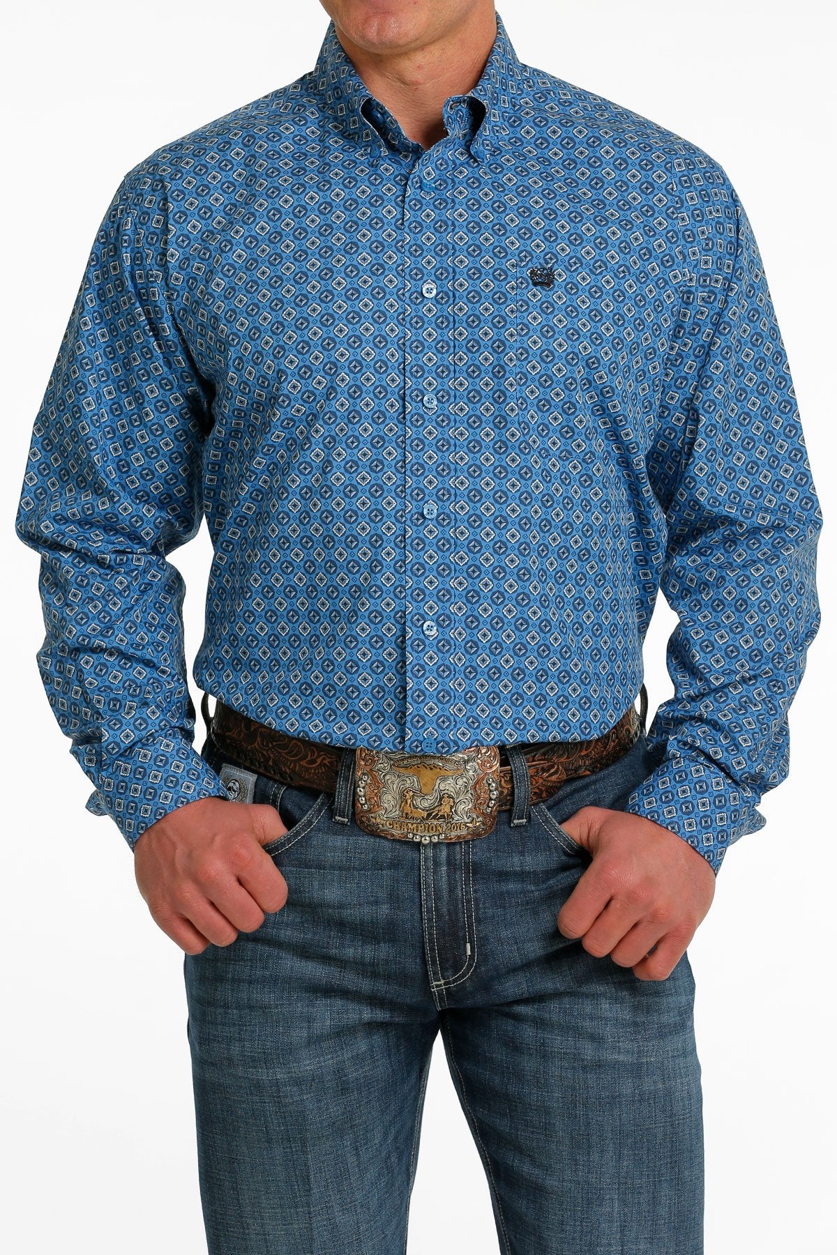 Cinch Mens Medallion Print L/S Shirt -  MTW1105511