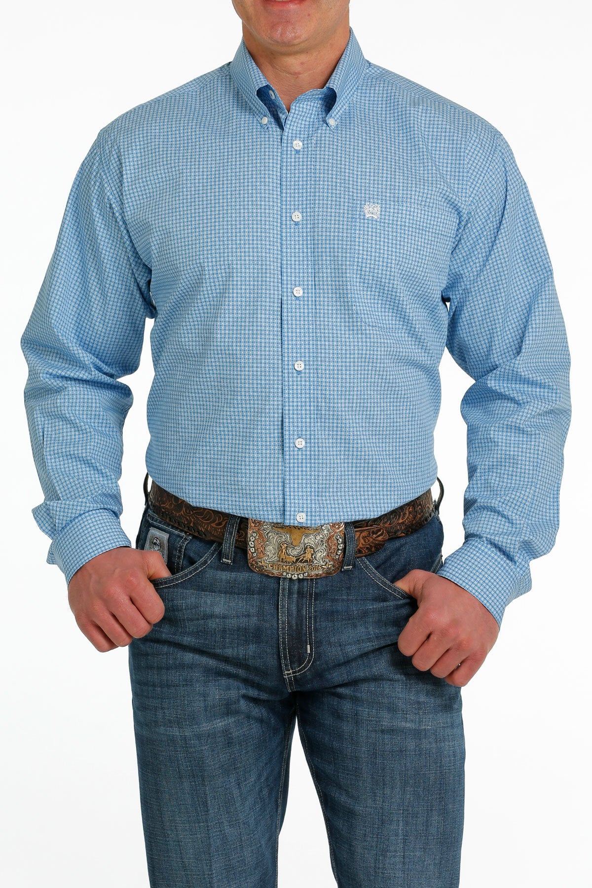 Cinch Mens Geometric Print L/S Shirt -  MTW1105513