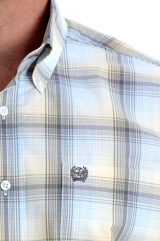 Cinch Mens Short Sleeved Button Down Shirt