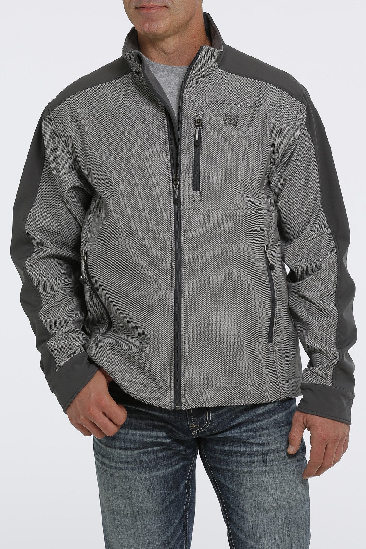 Cinch Mens Lined Bonded Grey Jacket