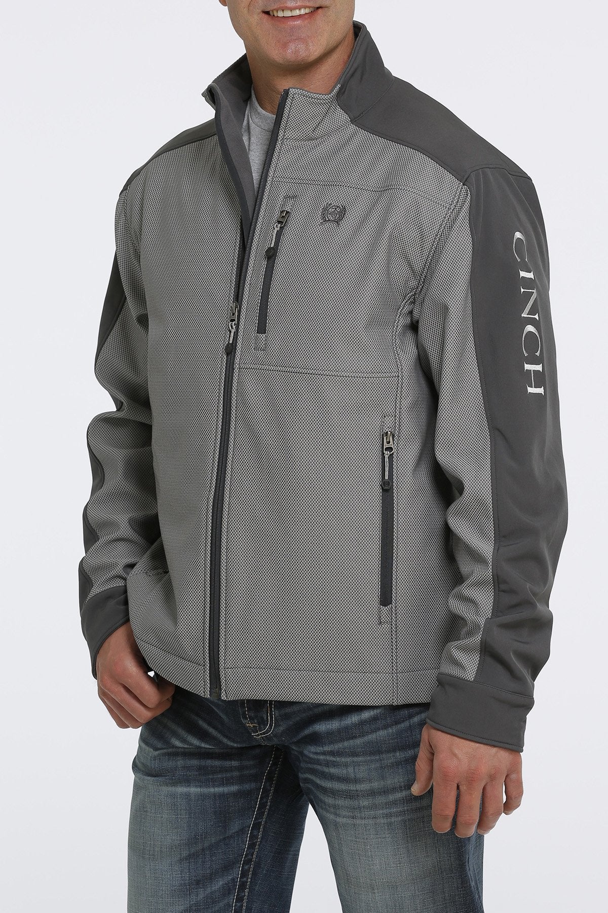 Cinch Mens Lined Bonded Grey Jacket