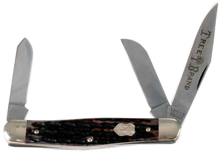 Toowoomba Saddlery Boker Bone Handle Large Stock Knife- Black or Brown