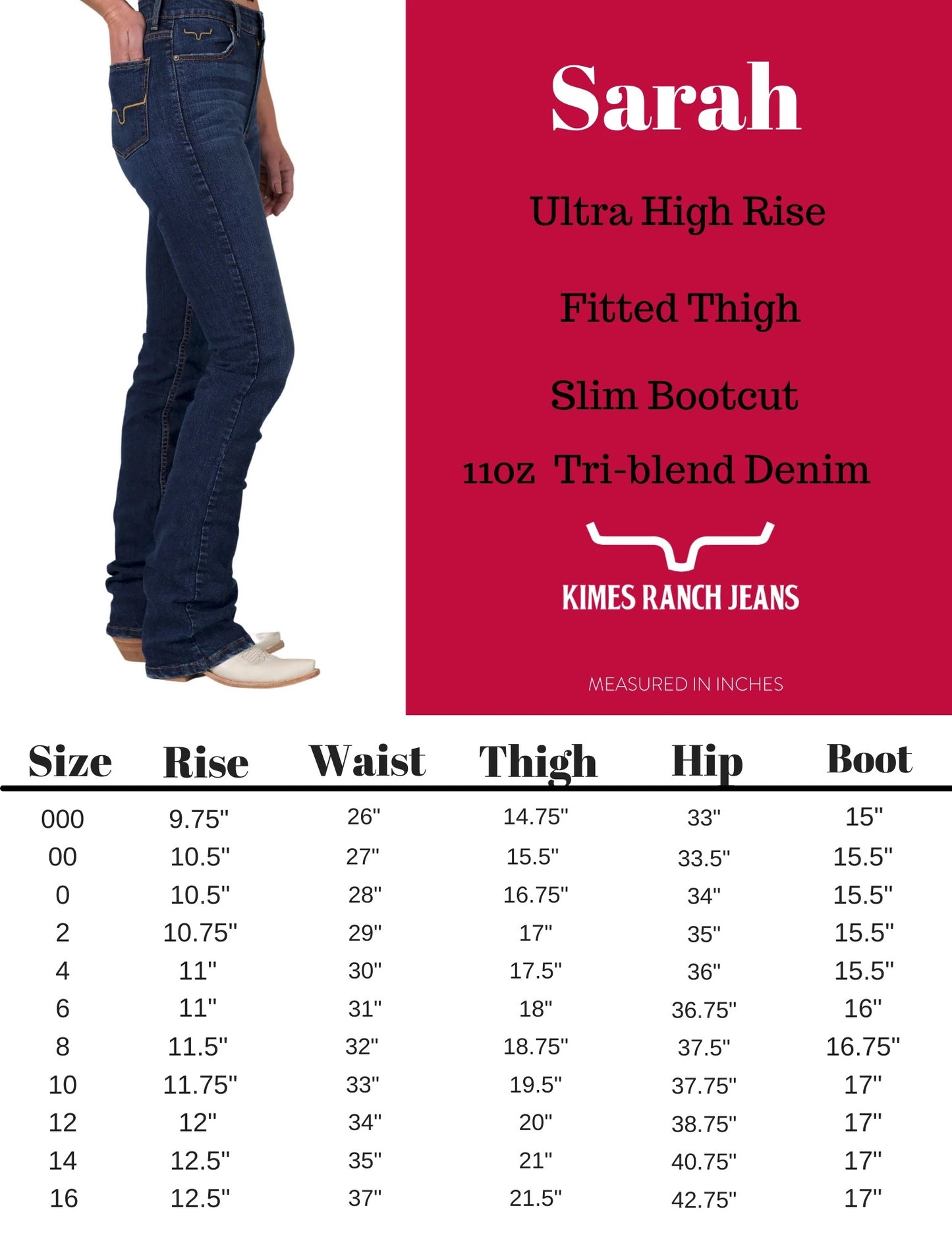 Kimes Ranch USA Ladies Sarah Jeans - 34", 36" Leg