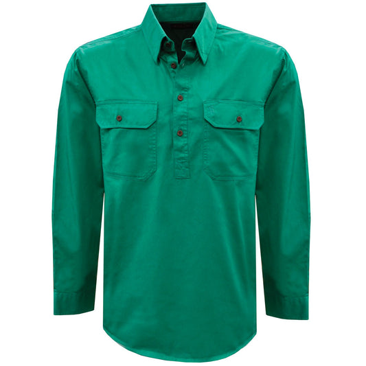 Thomas Cook Light Drill L/S 1/2 Plkt Shirt - Bright Green