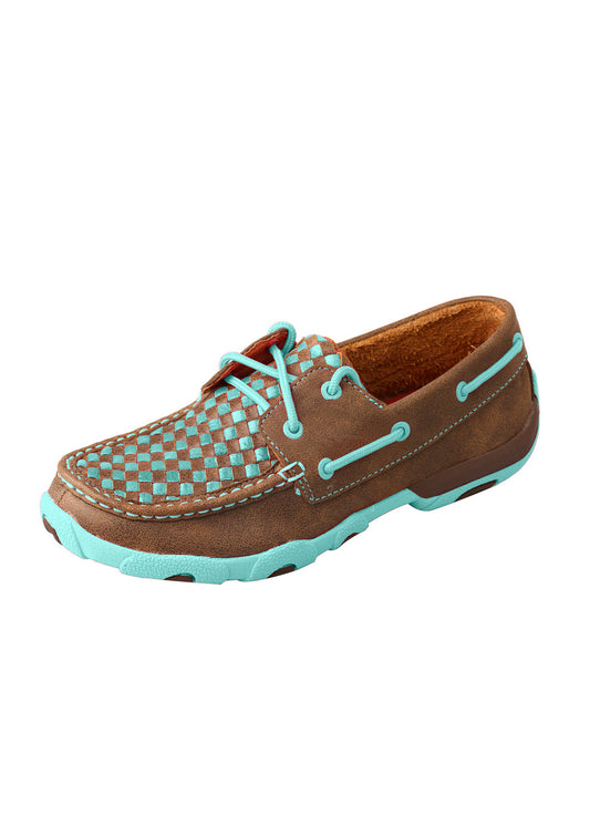 Twisted X Ladies Weave Mocs Boat Lace Up - TCWDM0031 - ON SALE